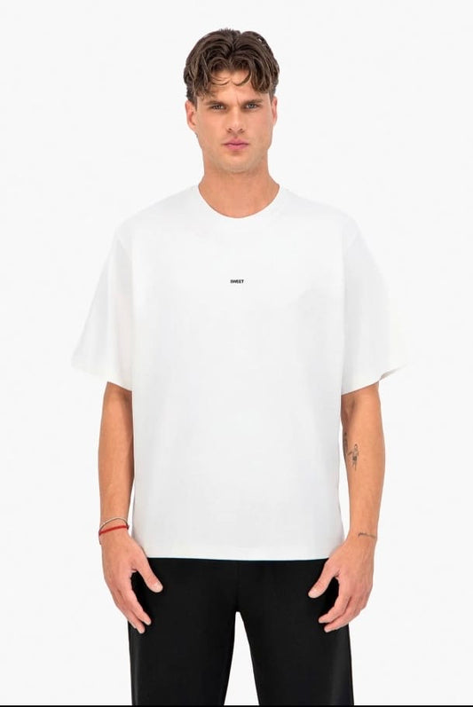T-shirt ADJ - Sweet print blanc