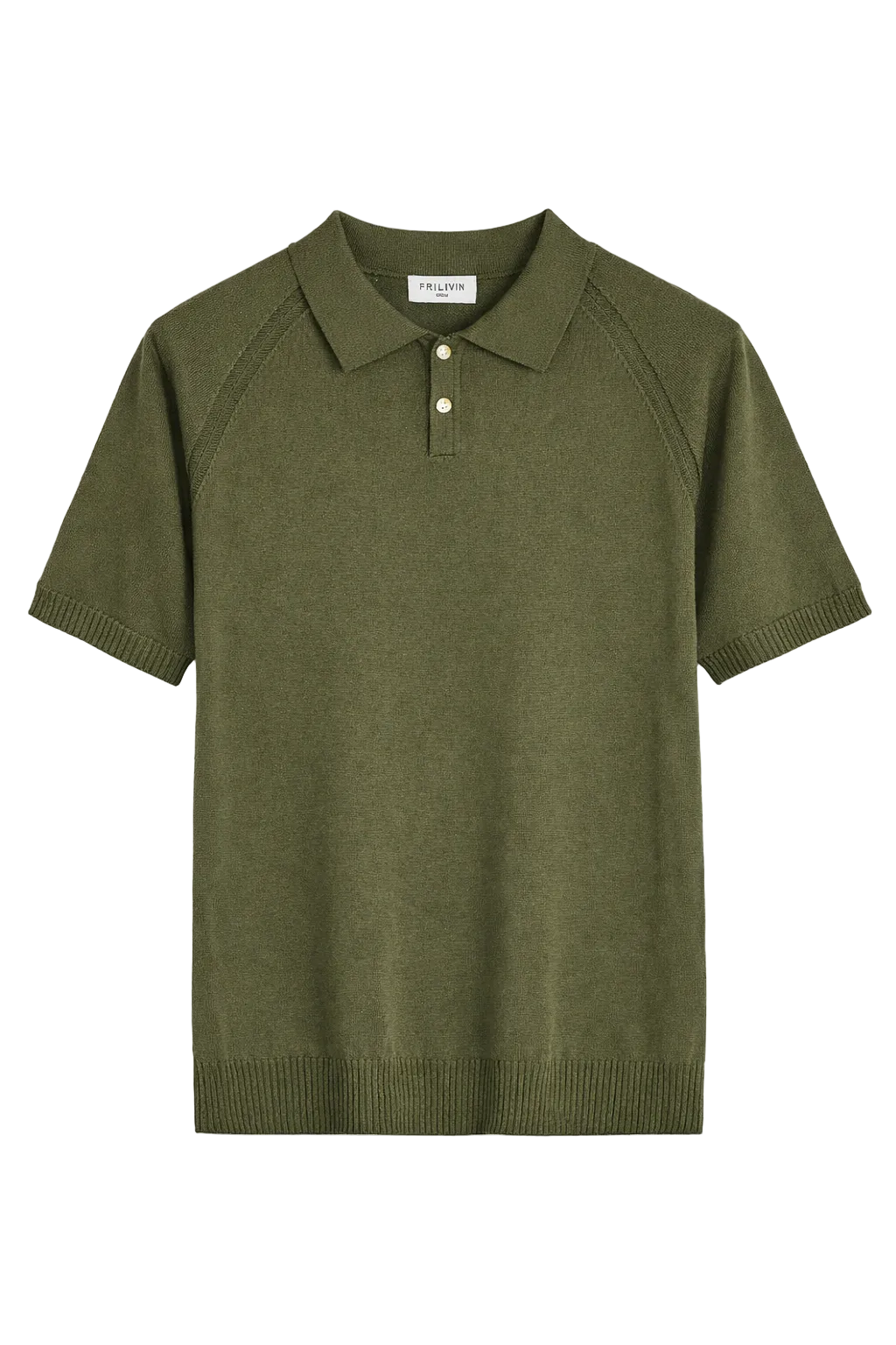 Polo en maille - Vert Olive Menzo