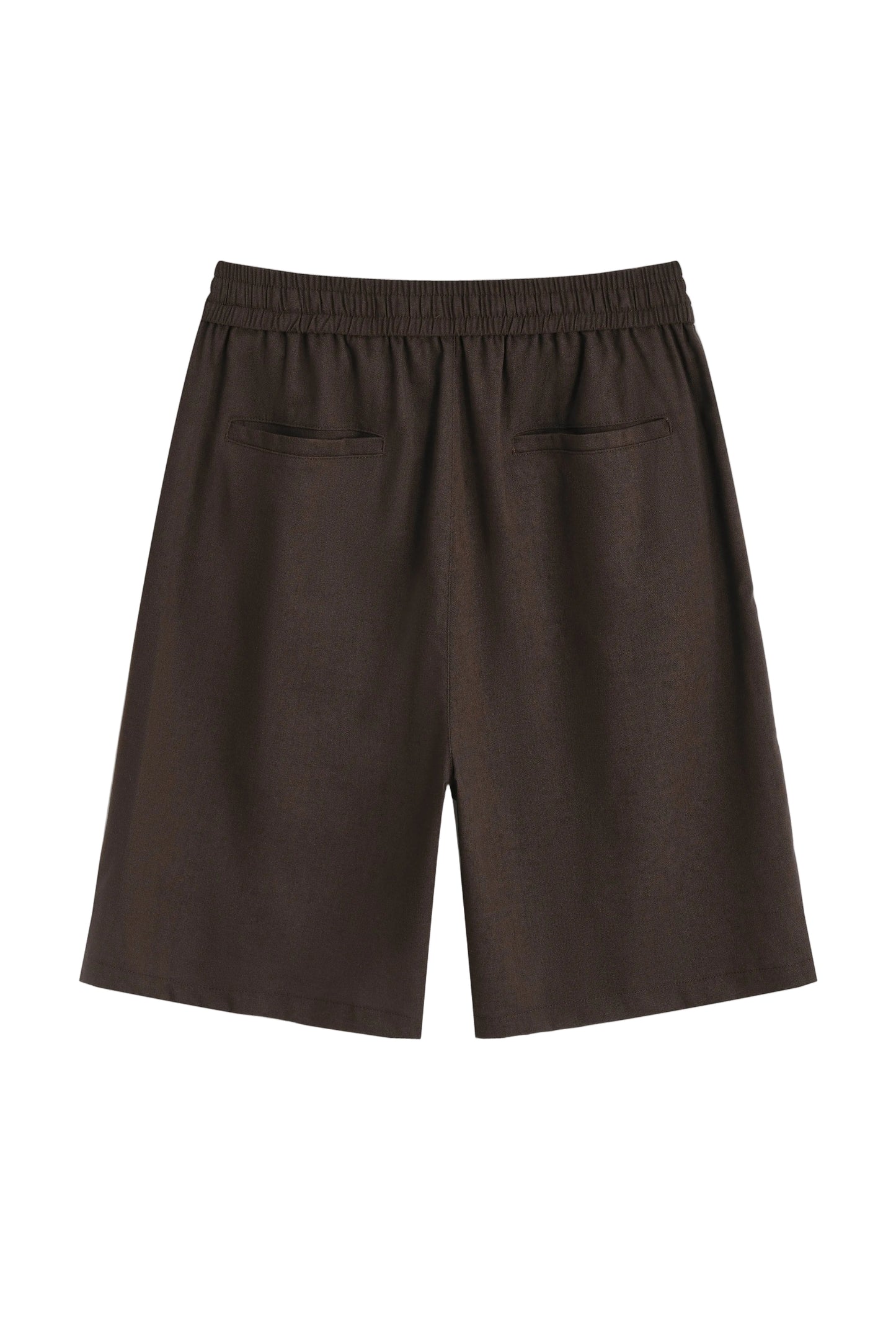 Chocolate Brown Cotton-Linen Flowy Shorts – Elasticated Comfort & Style