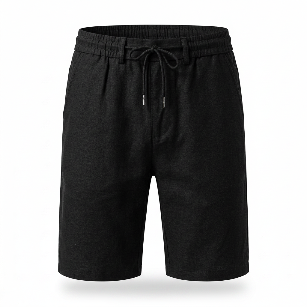 Short Noir en Lin & Coton – Esprit Été