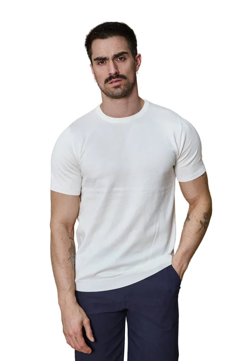 T-shirt en maille - blanc Menzo