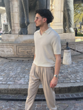 Pantalon à Pinces Relax – Beige Sable Menzo