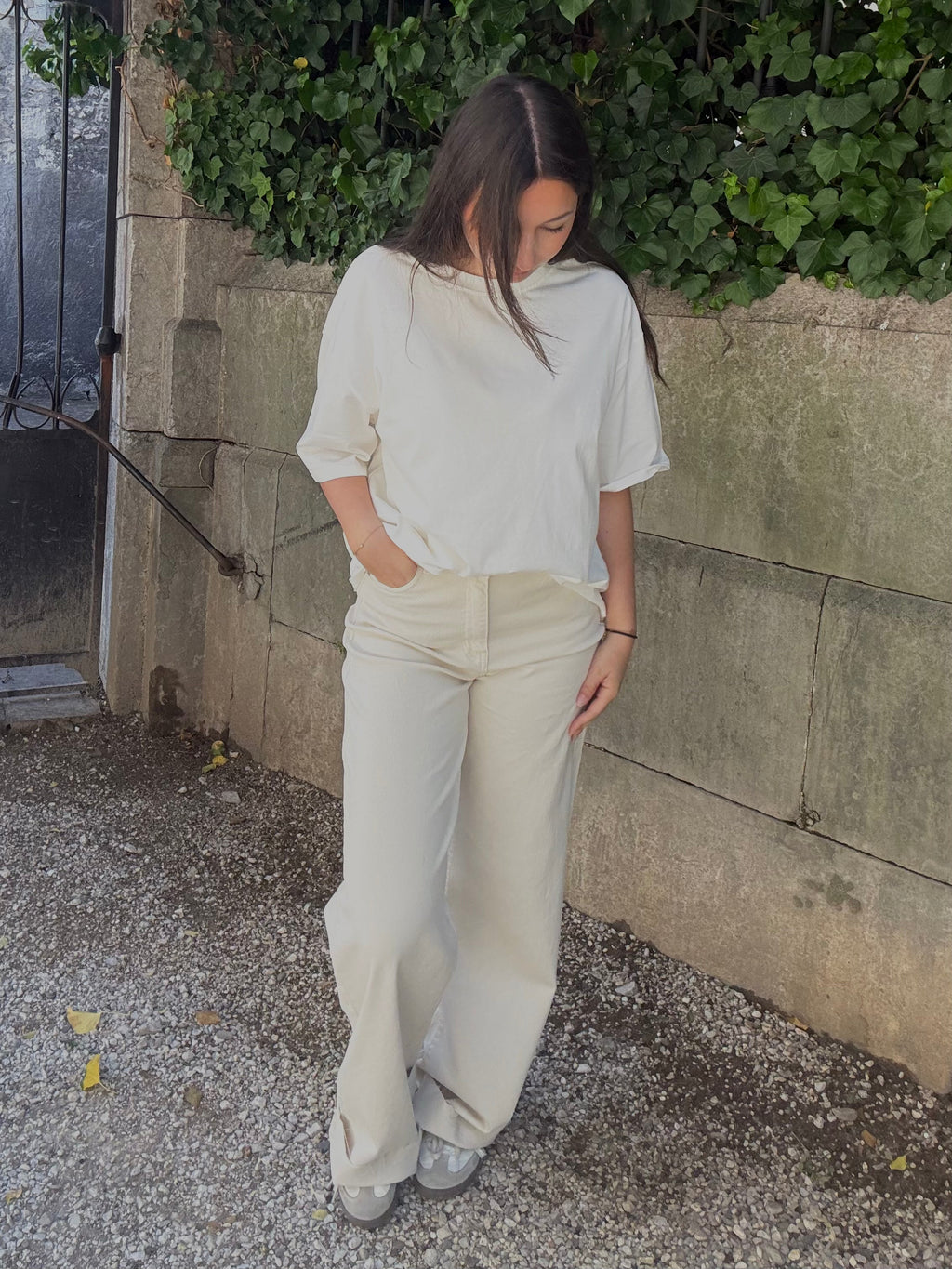 T-shirt coeur dentelle - blanc Menzo