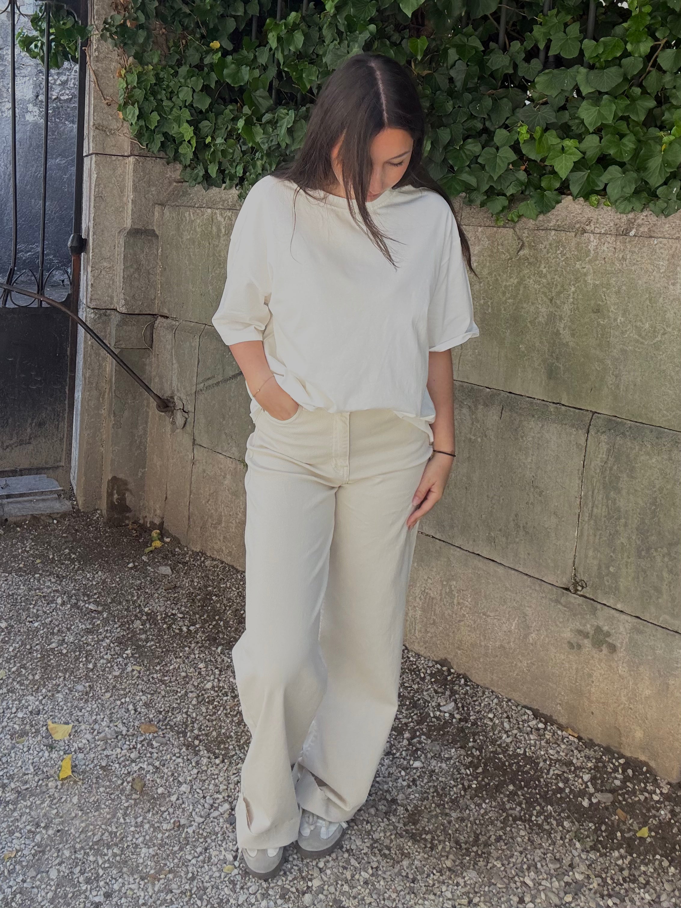 T-shirt coeur dentelle - blanc Menzo