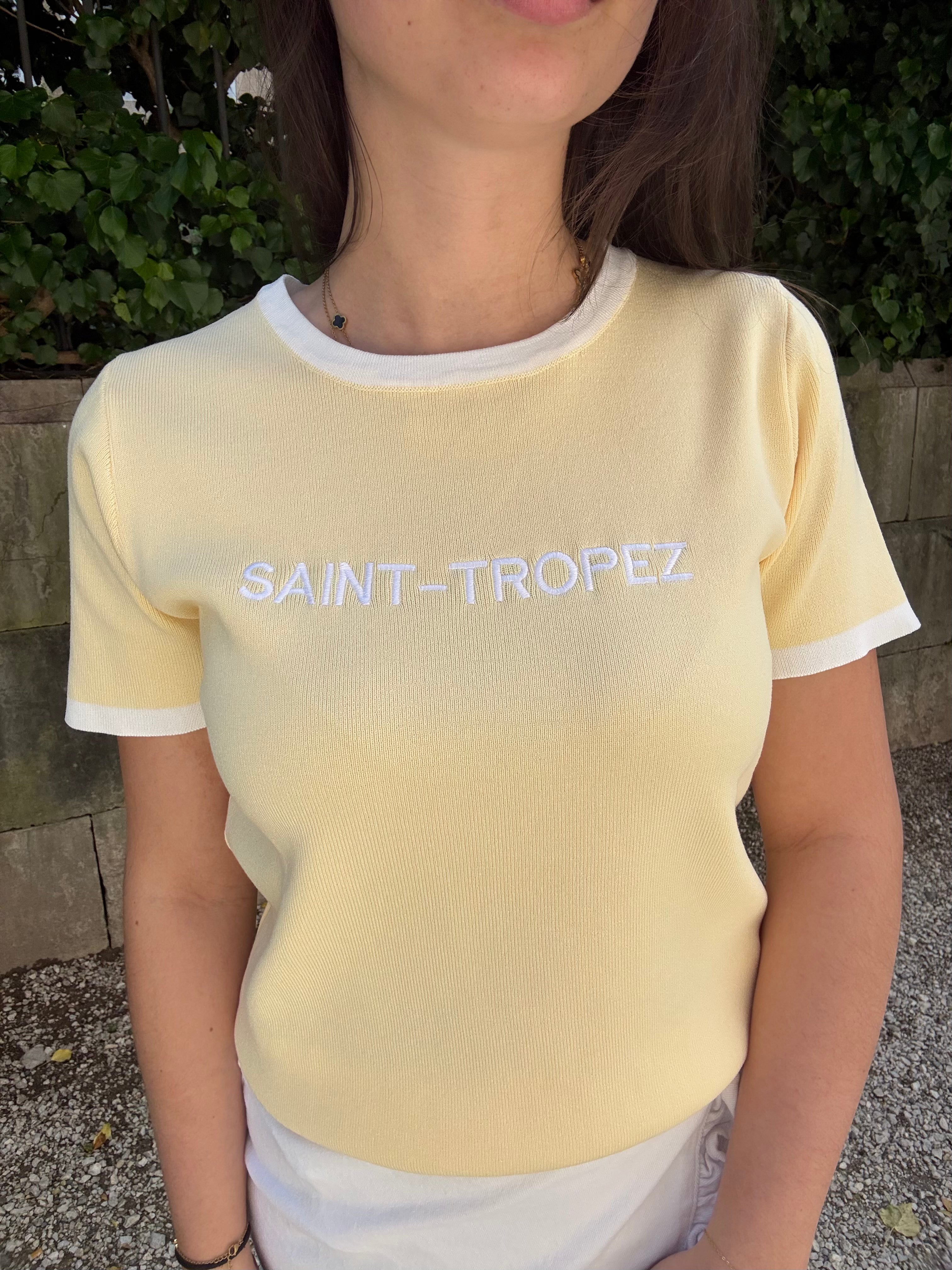 T-shirt Saint tropez - jaune Menzo