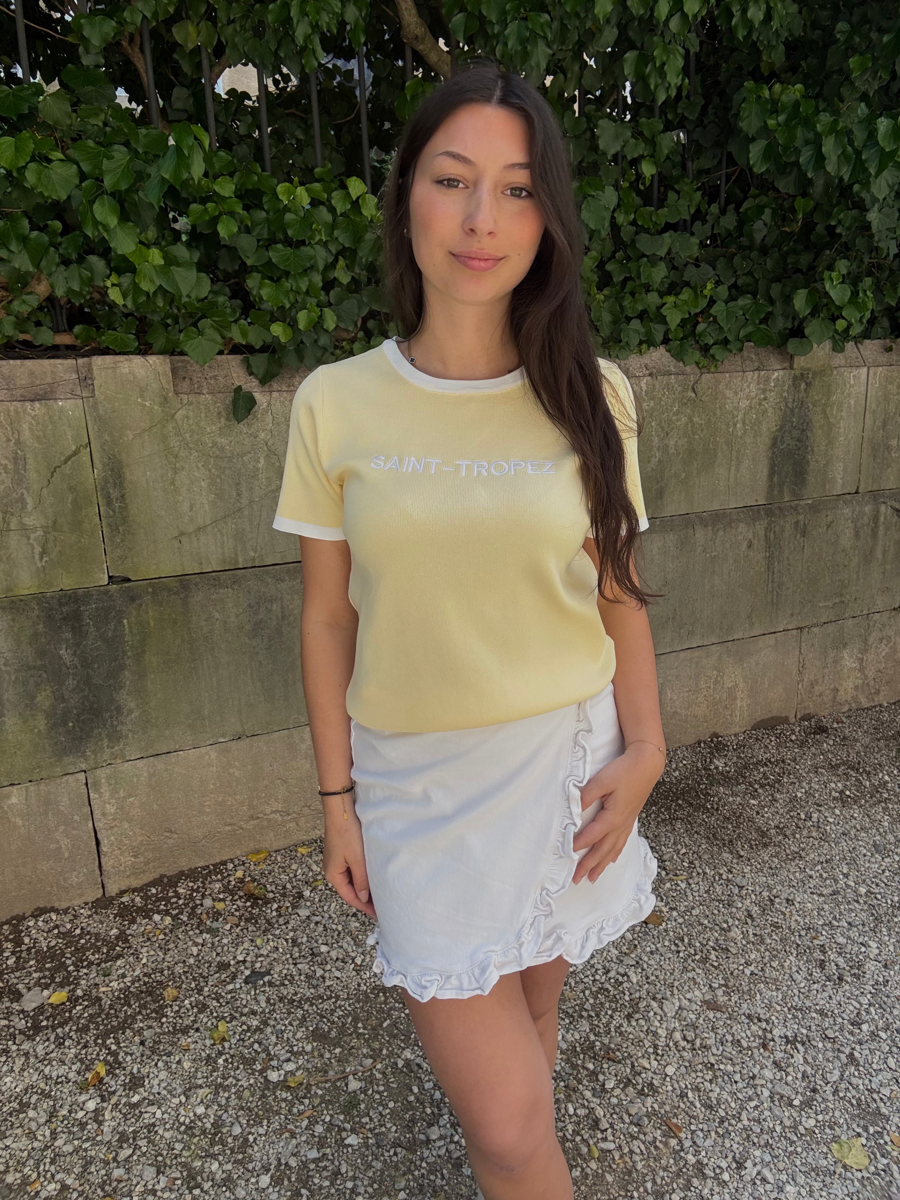 T-shirt Saint tropez - jaune Menzo