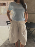 Short tendance balloon - blanc Menzo