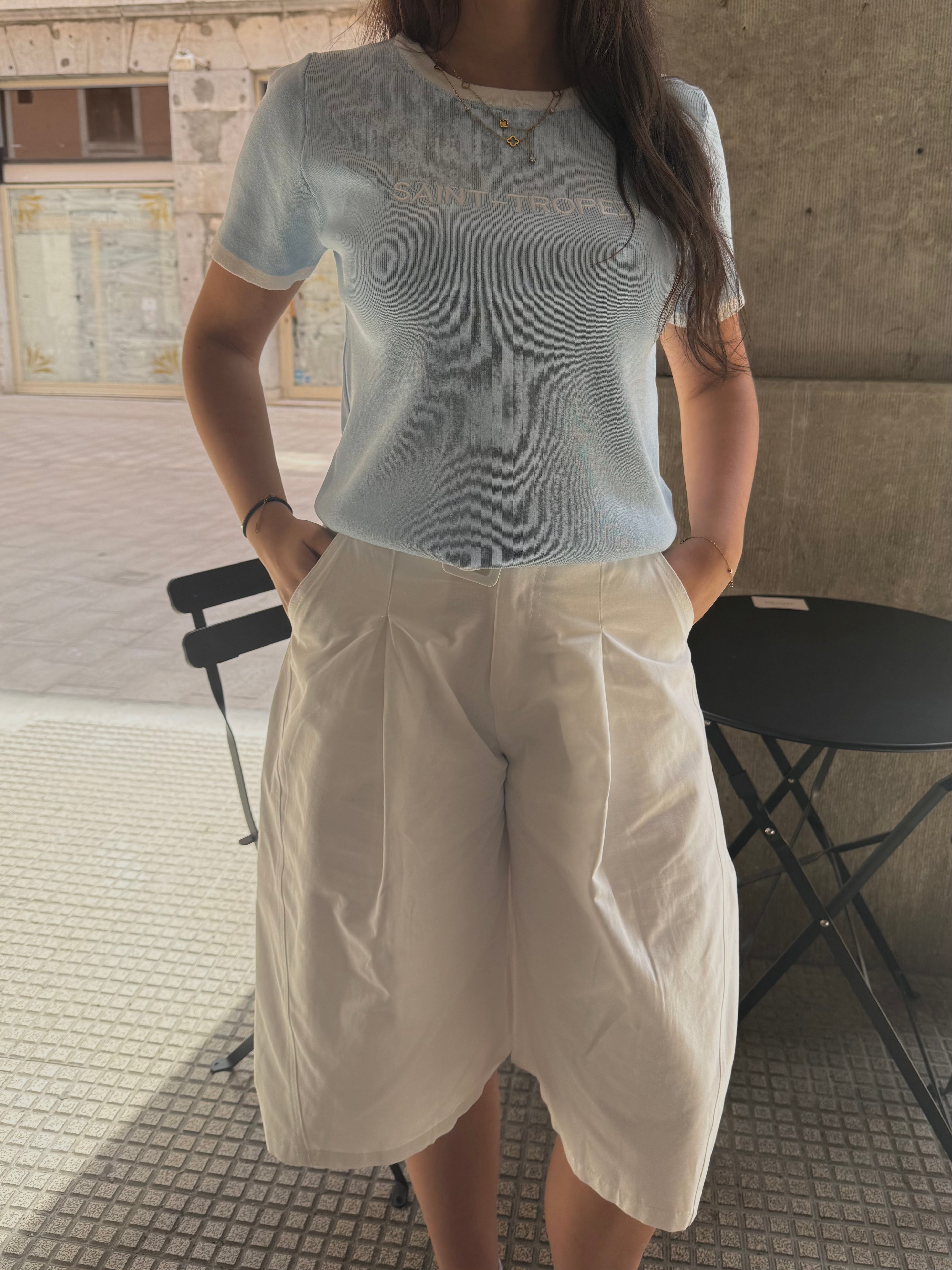 Short tendance balloon - blanc Menzo