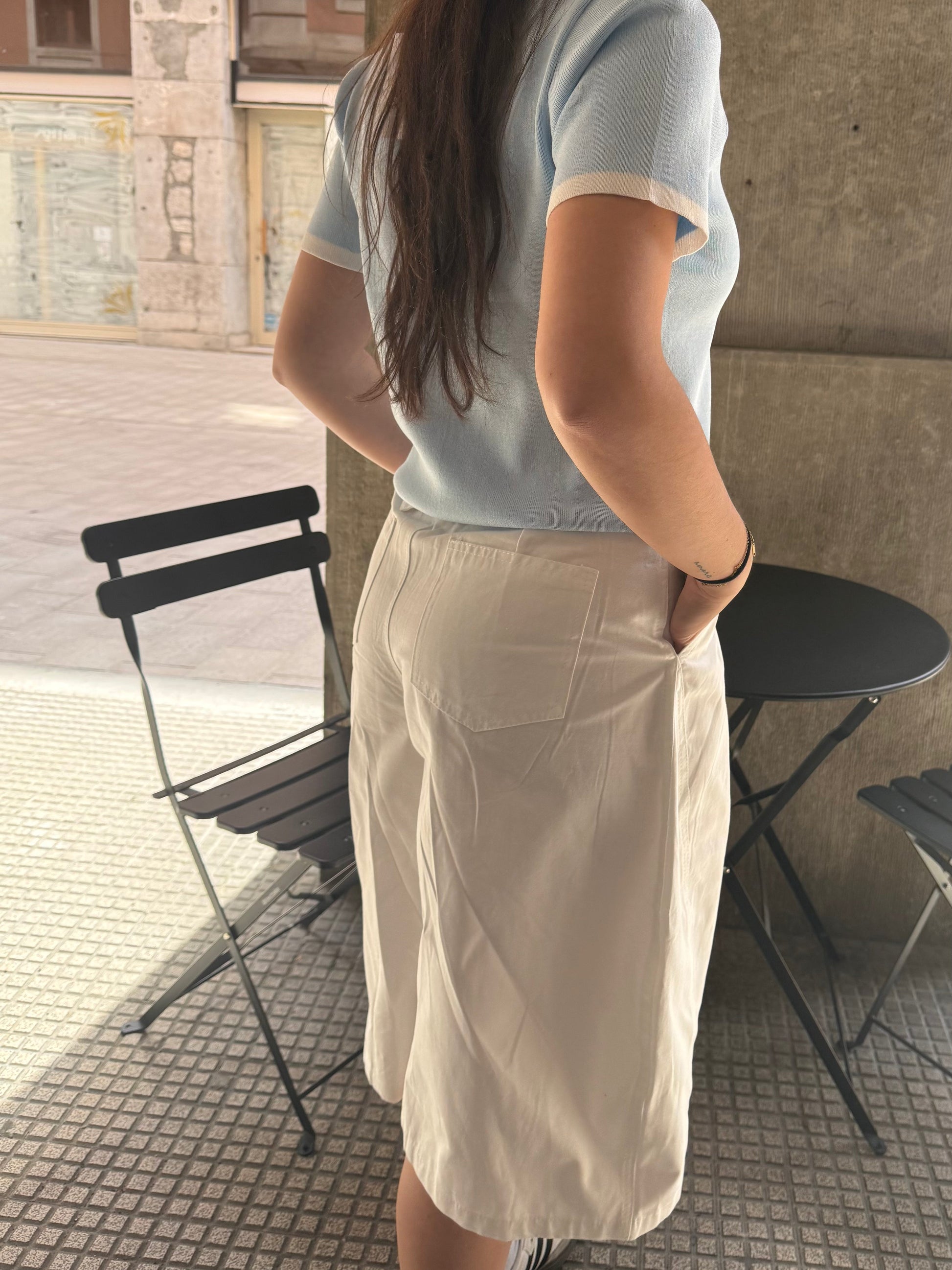 Short tendance balloon - blanc Menzo