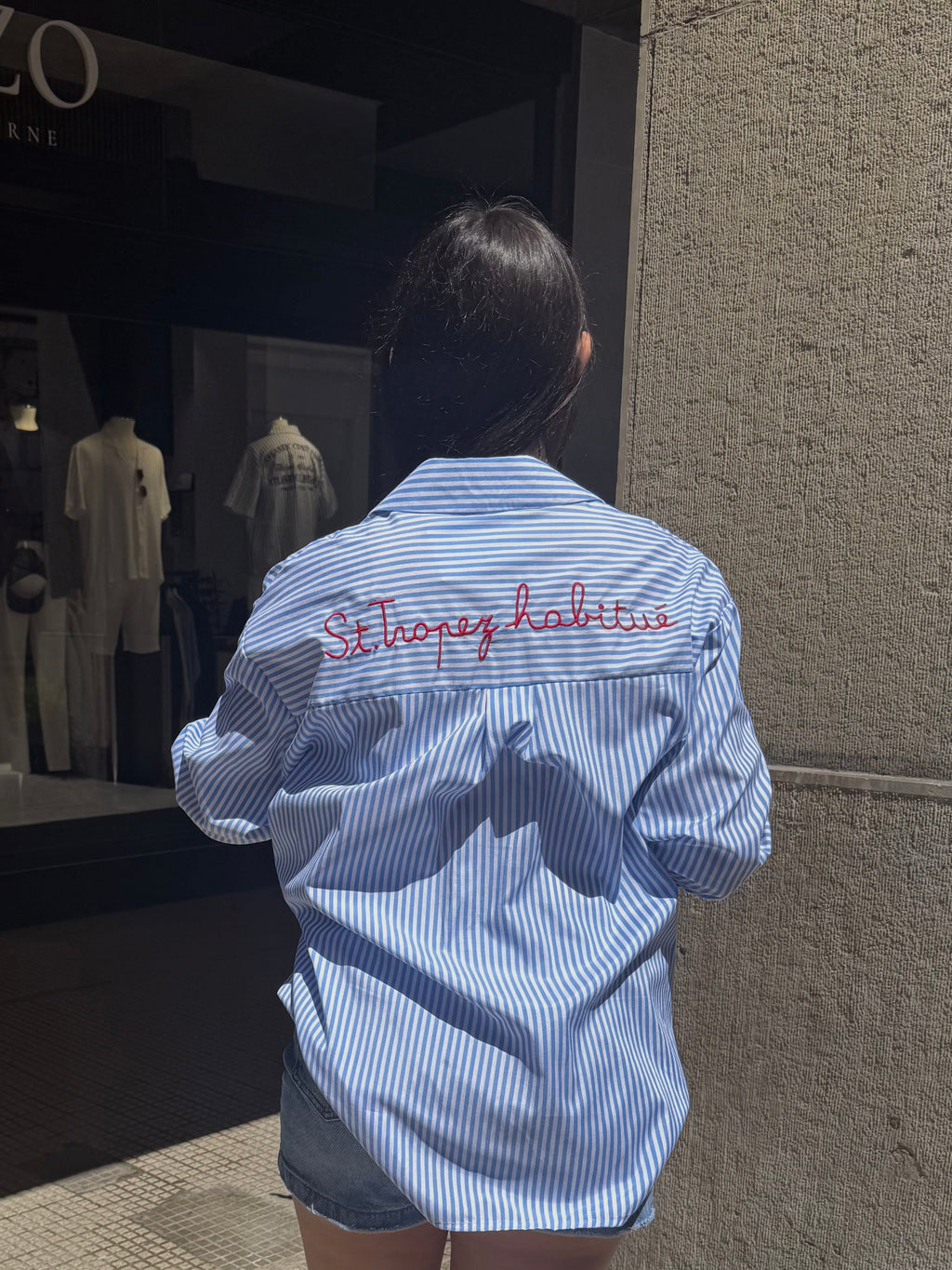 Chemise St-Tropez - bleu et blanc à rayures Menzo