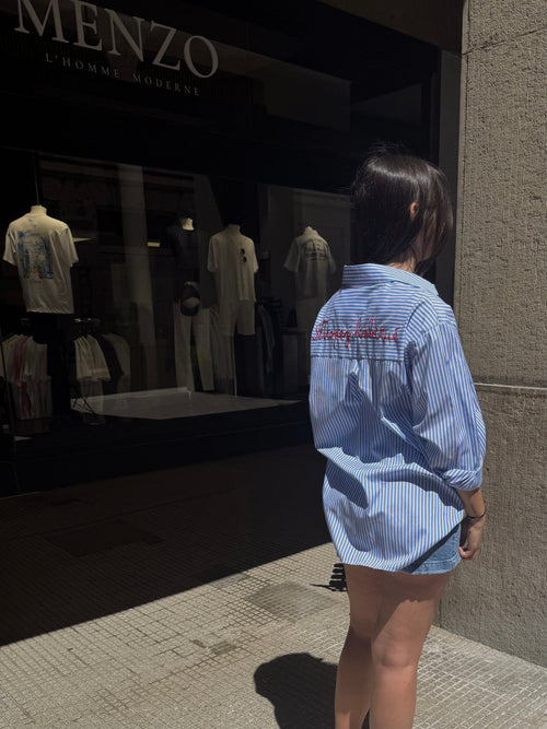 Chemise St-Tropez - bleu et blanc à rayures Menzo