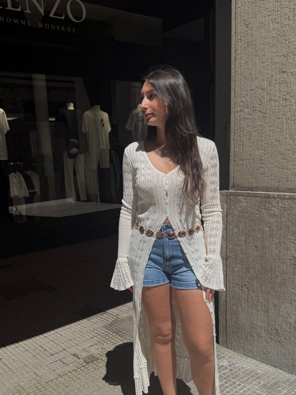 Robe longue - blanc Menzo