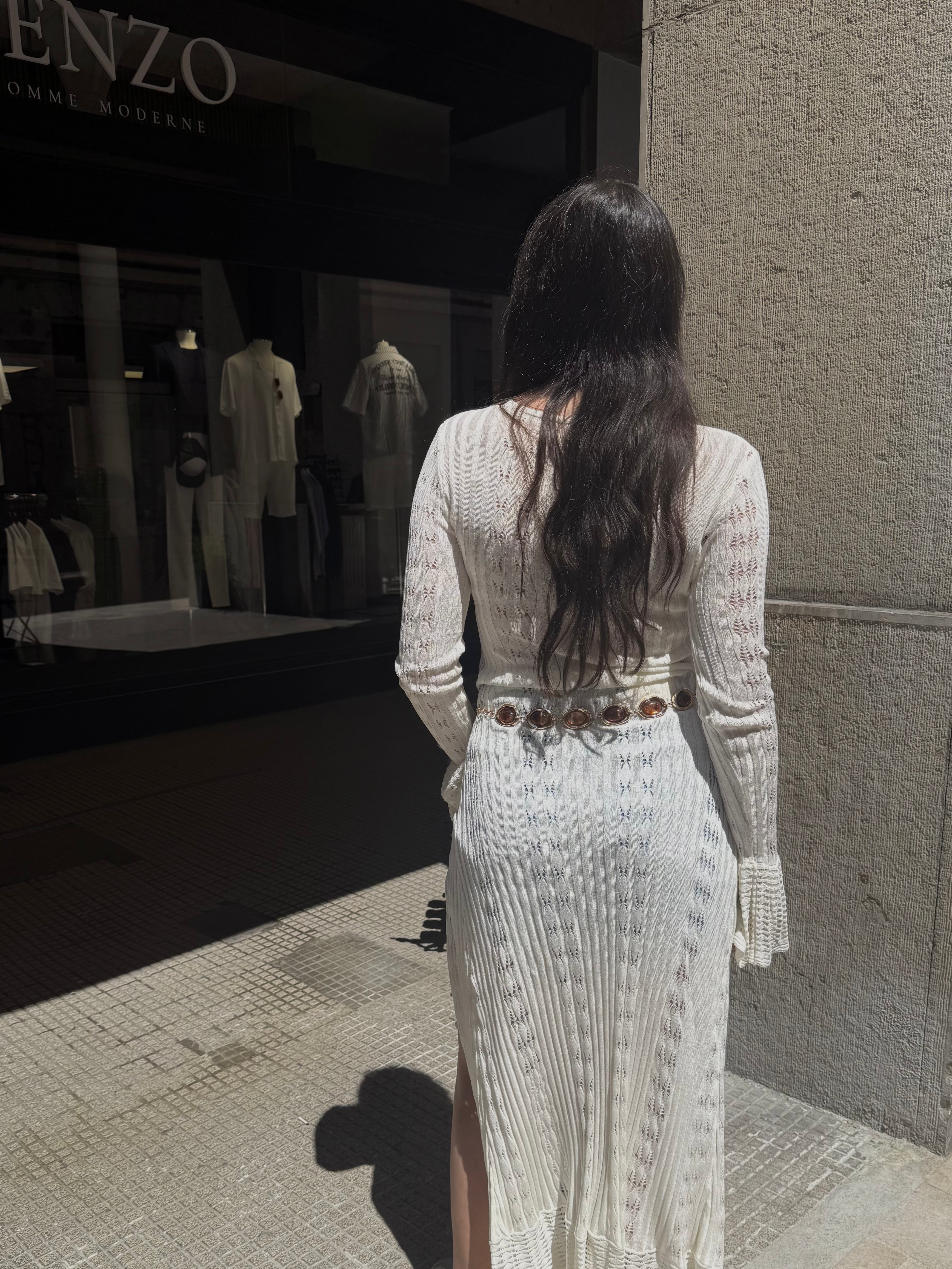 Robe longue - blanc Menzo