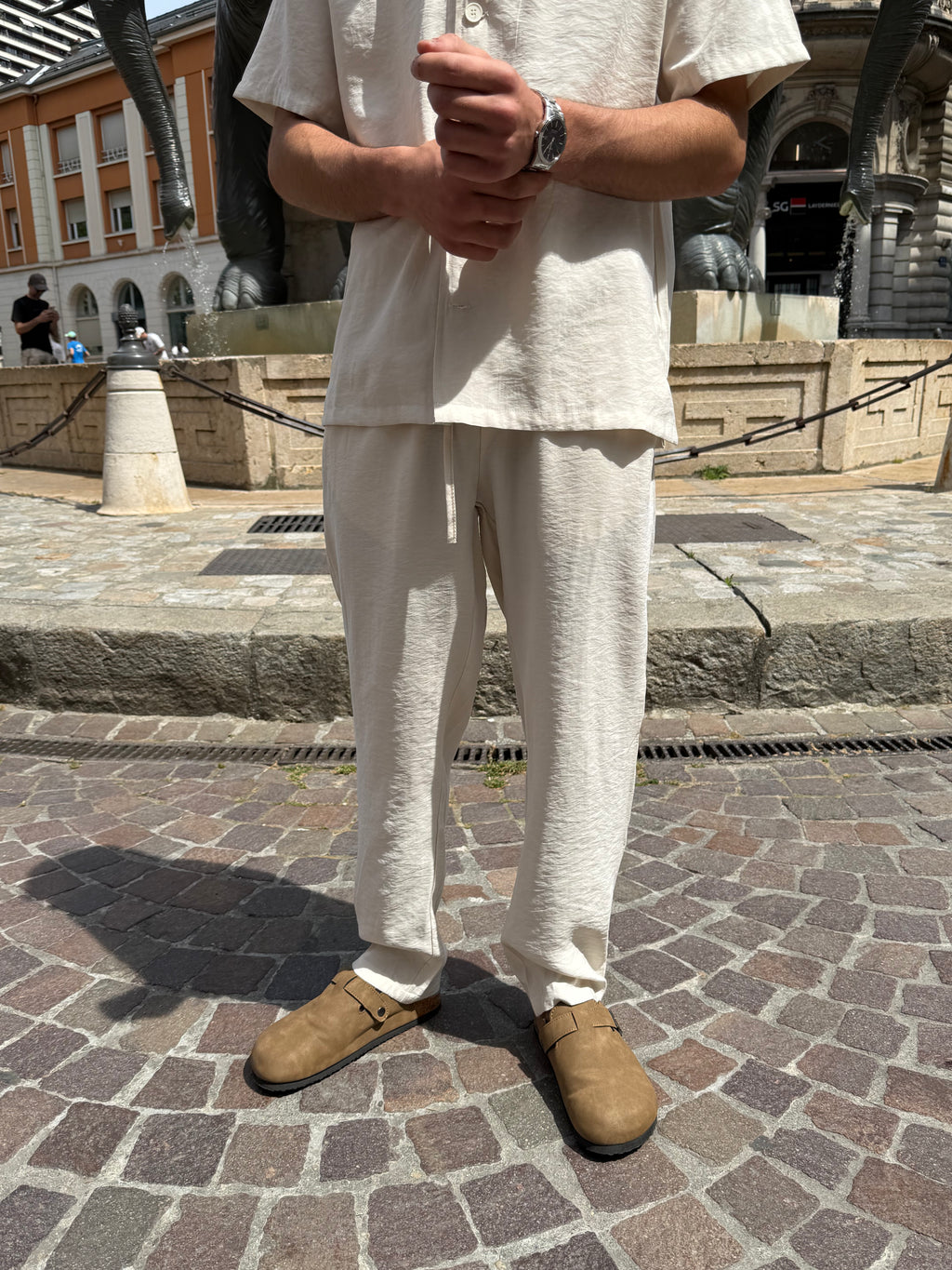 Pantalon beige - viscose