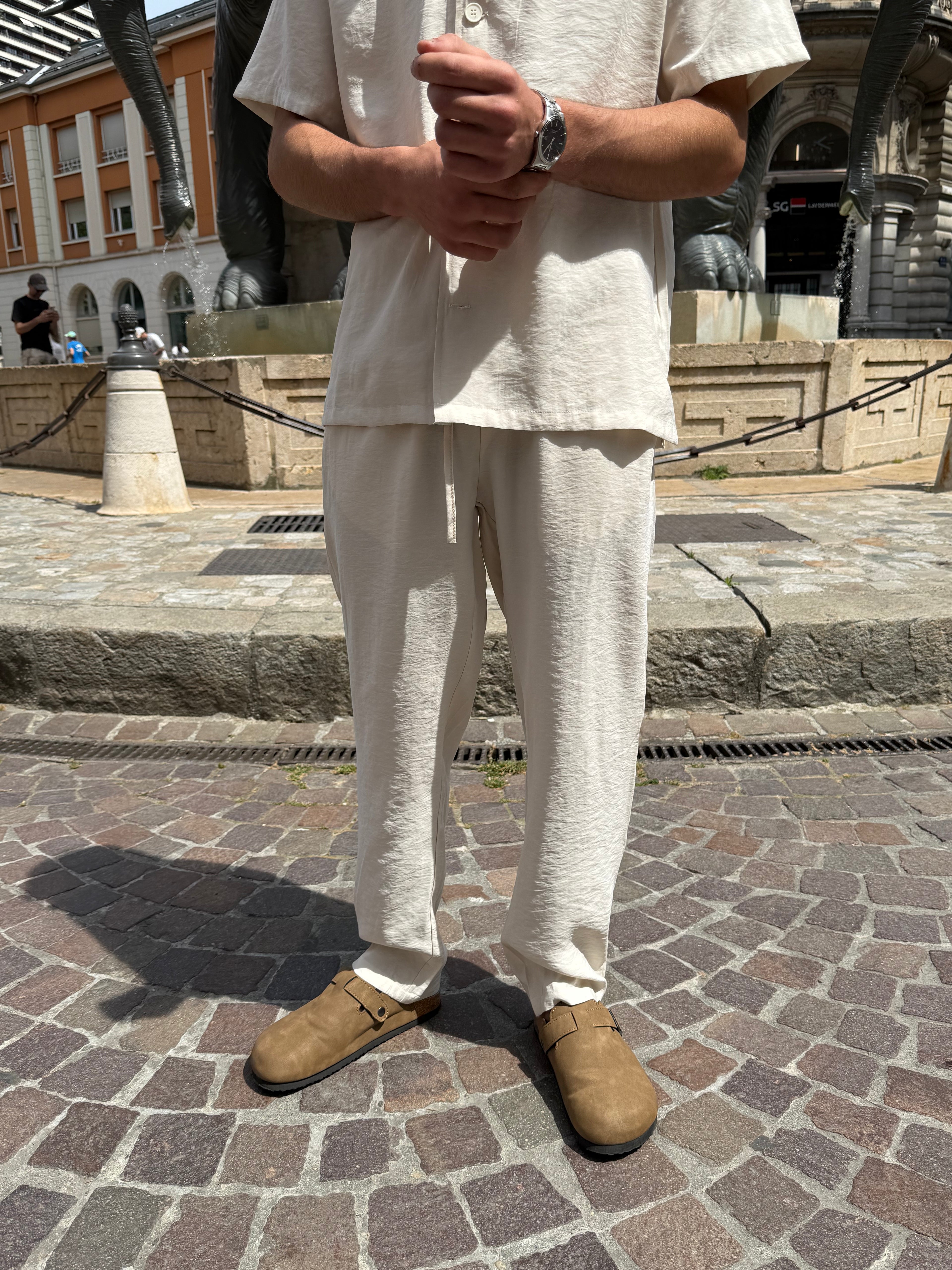 Pantalon beige - viscose