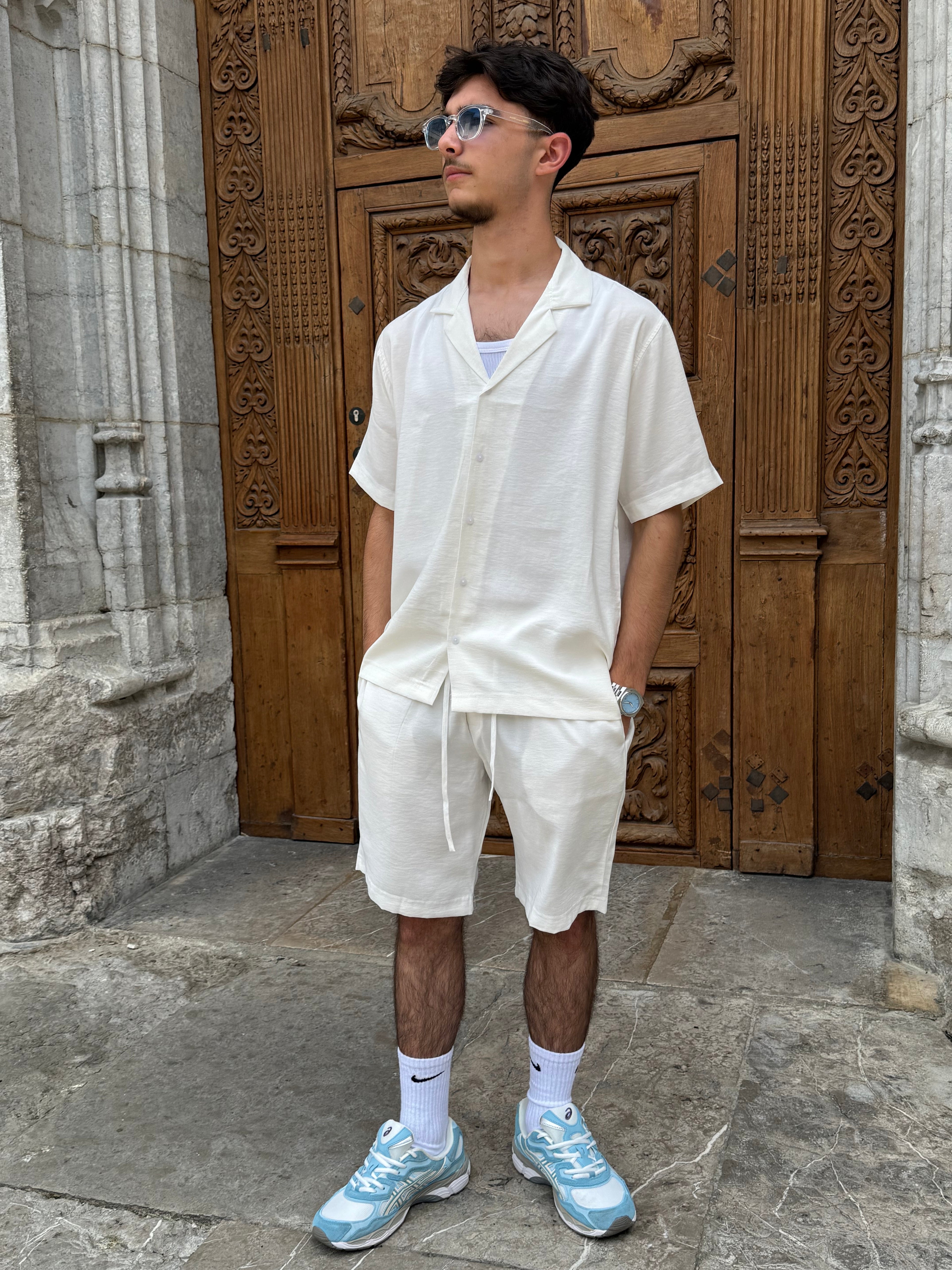 Chemise Homme Blanc – Coupe Classique en viscose - Élégance Intemporelle