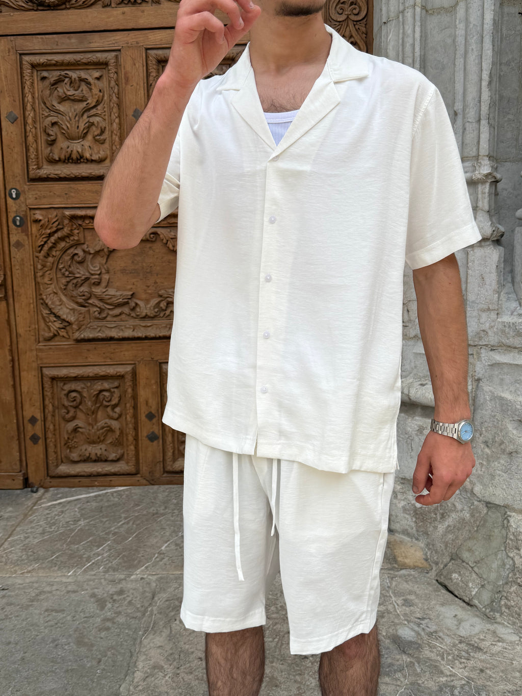 Chemise Homme Blanc – Coupe Classique en viscose - Élégance Intemporelle