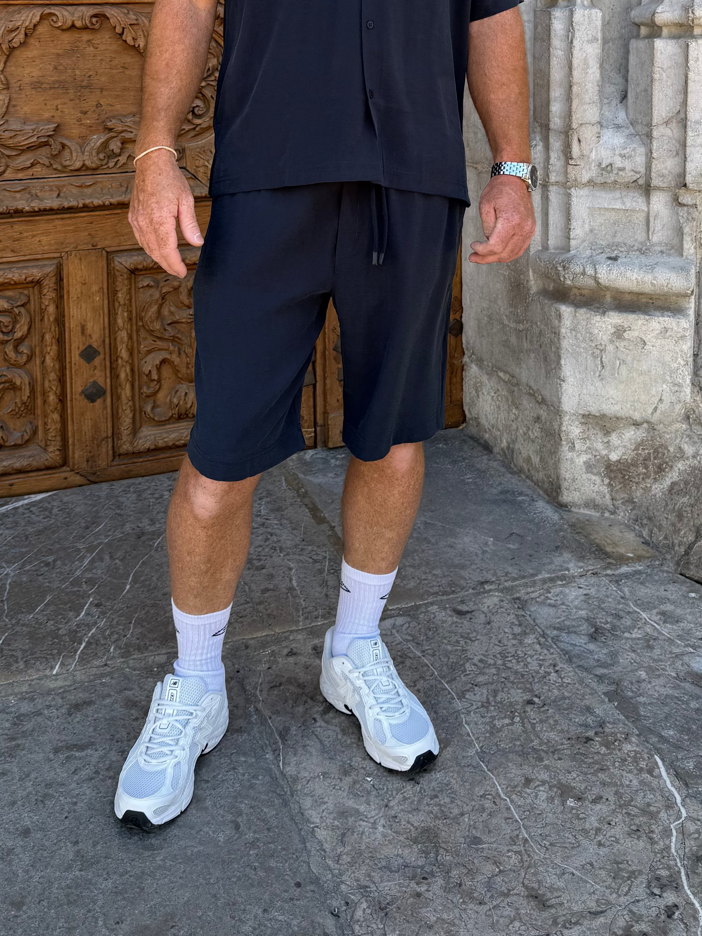 Short viscose - bleu marine