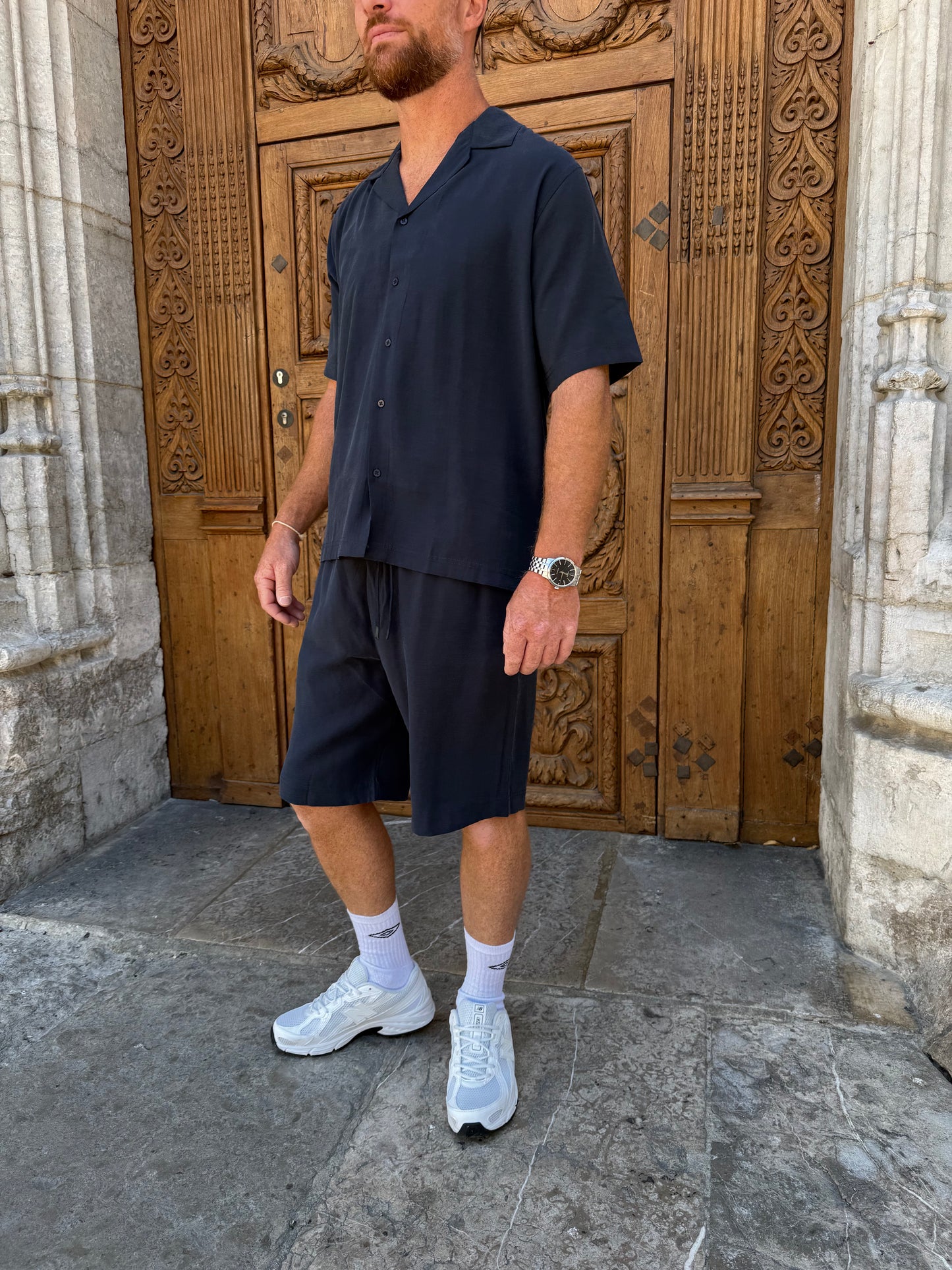 Short viscose - bleu marine