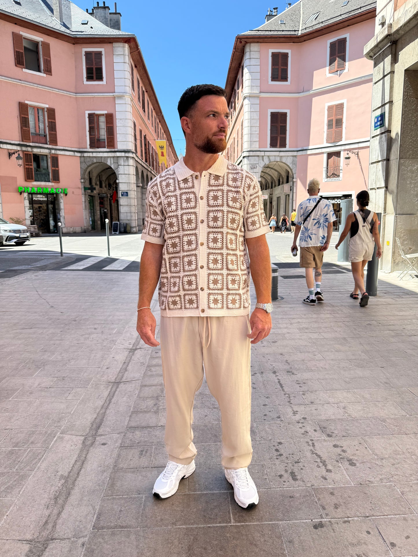 Chemisette en crochet - marron, beige