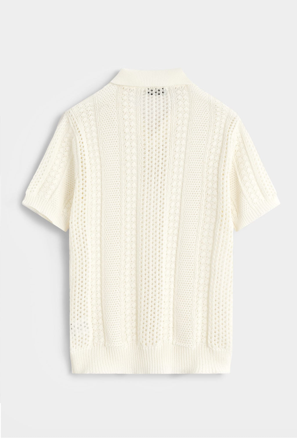 Polo en crochet - écru