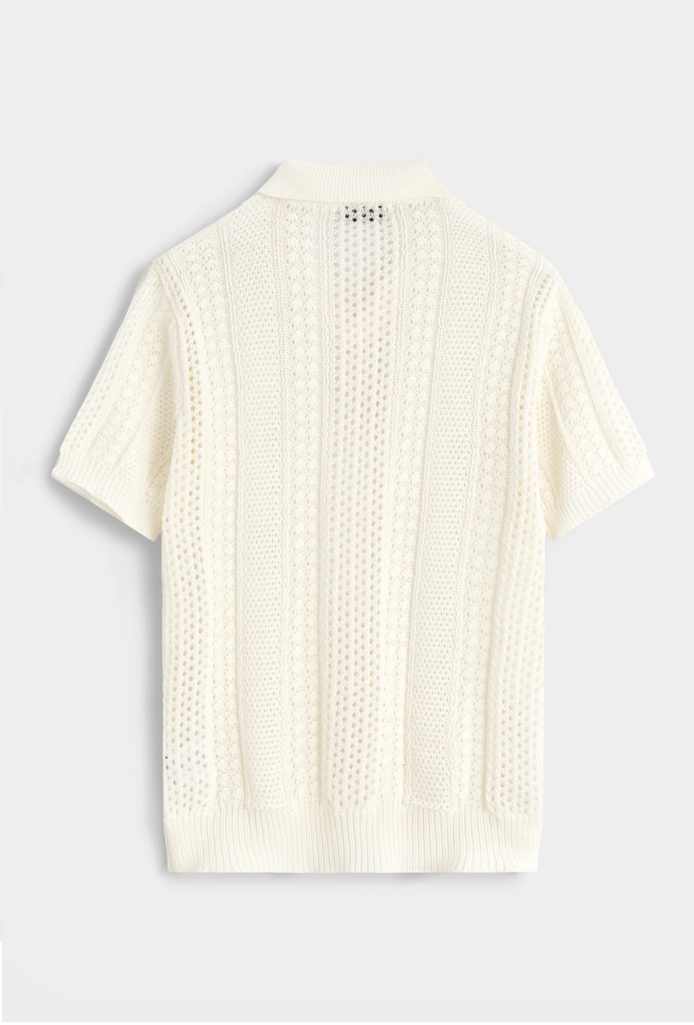 Polo en crochet - écru