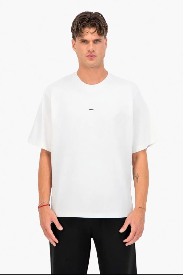 T-shirt ADJ - Sweet print blanc