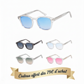 Lunettes de Soleil Unisexes Transparentes – Verres Miroir Colorés UV400