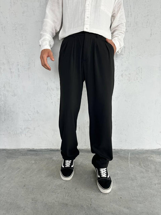 Pantalon à pince - noir