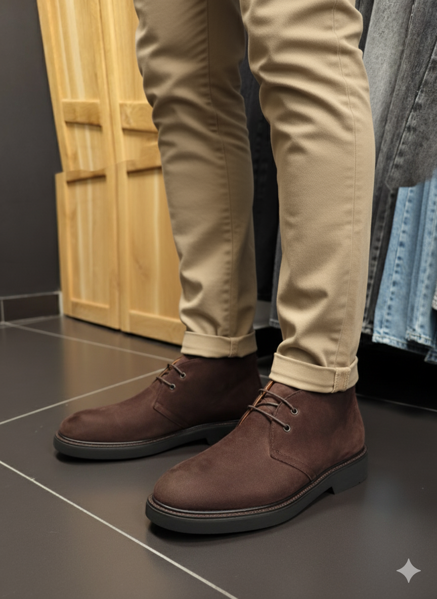 Bottine Lacet Marron