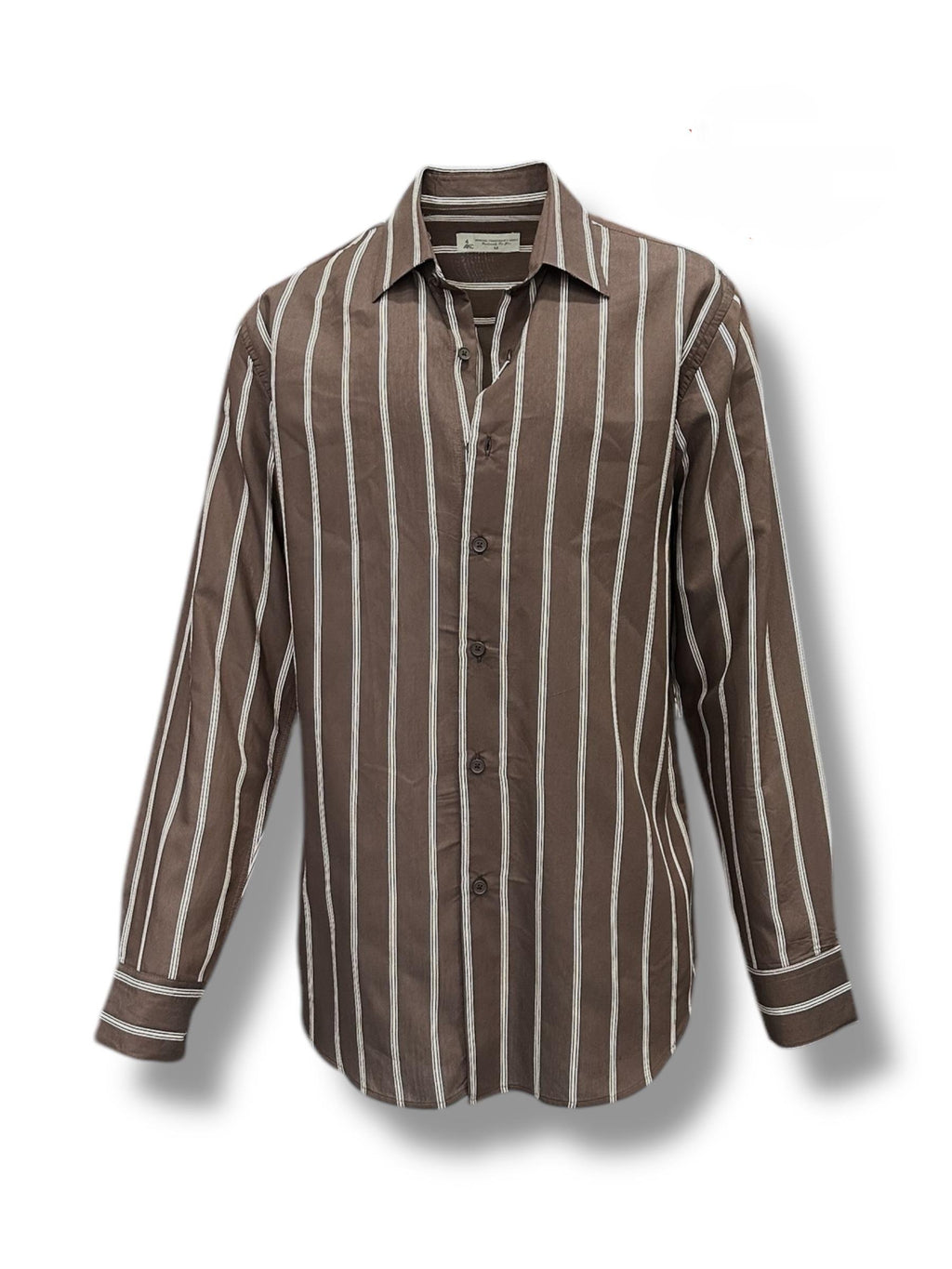 Chemise marron rayé