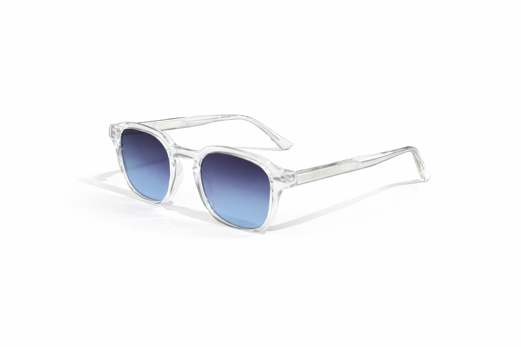Lunettes de Soleil Transparentes Bleu Ciel – Style Moderne & Estival
