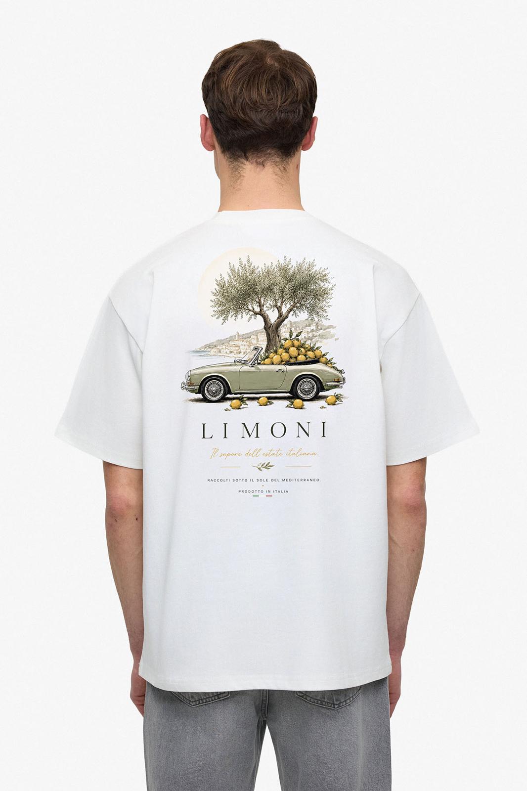 T-Shirt Blanc ADJ "Limoni" – Coupe Oversize / Relaxed