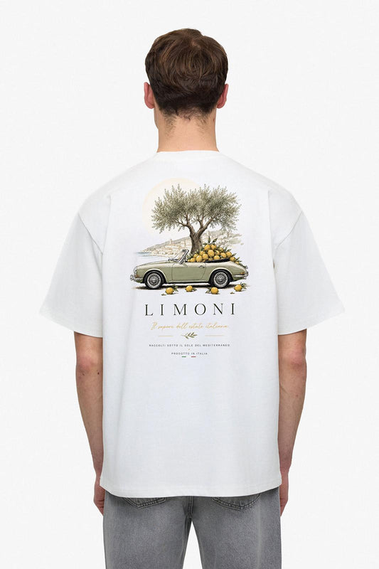 T-Shirt Blanc ADJ "Limoni" – Coupe Oversize / Relaxed