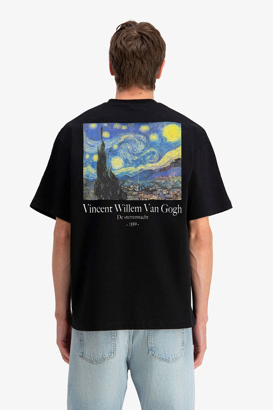 Tee-shirt Van Gogh - noir Menzo