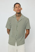 Chemise crochet - rayures vertes