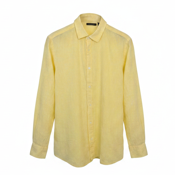 Chemise Jaune en Lin – Élégance et Légèreté