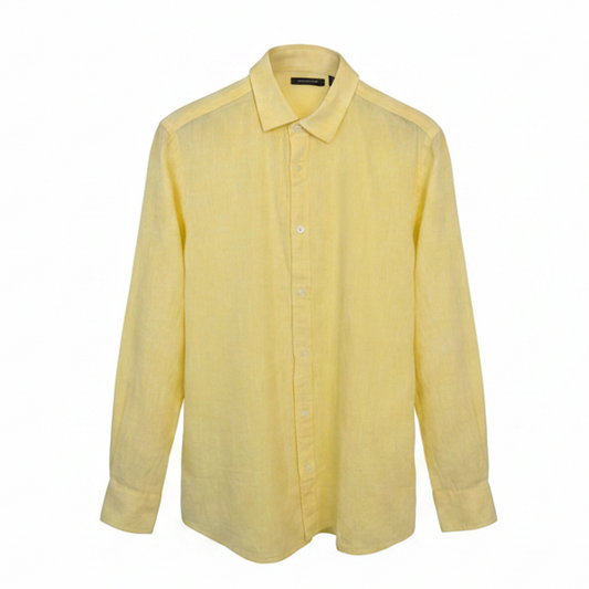 Chemise Jaune en Lin – Élégance et Légèreté