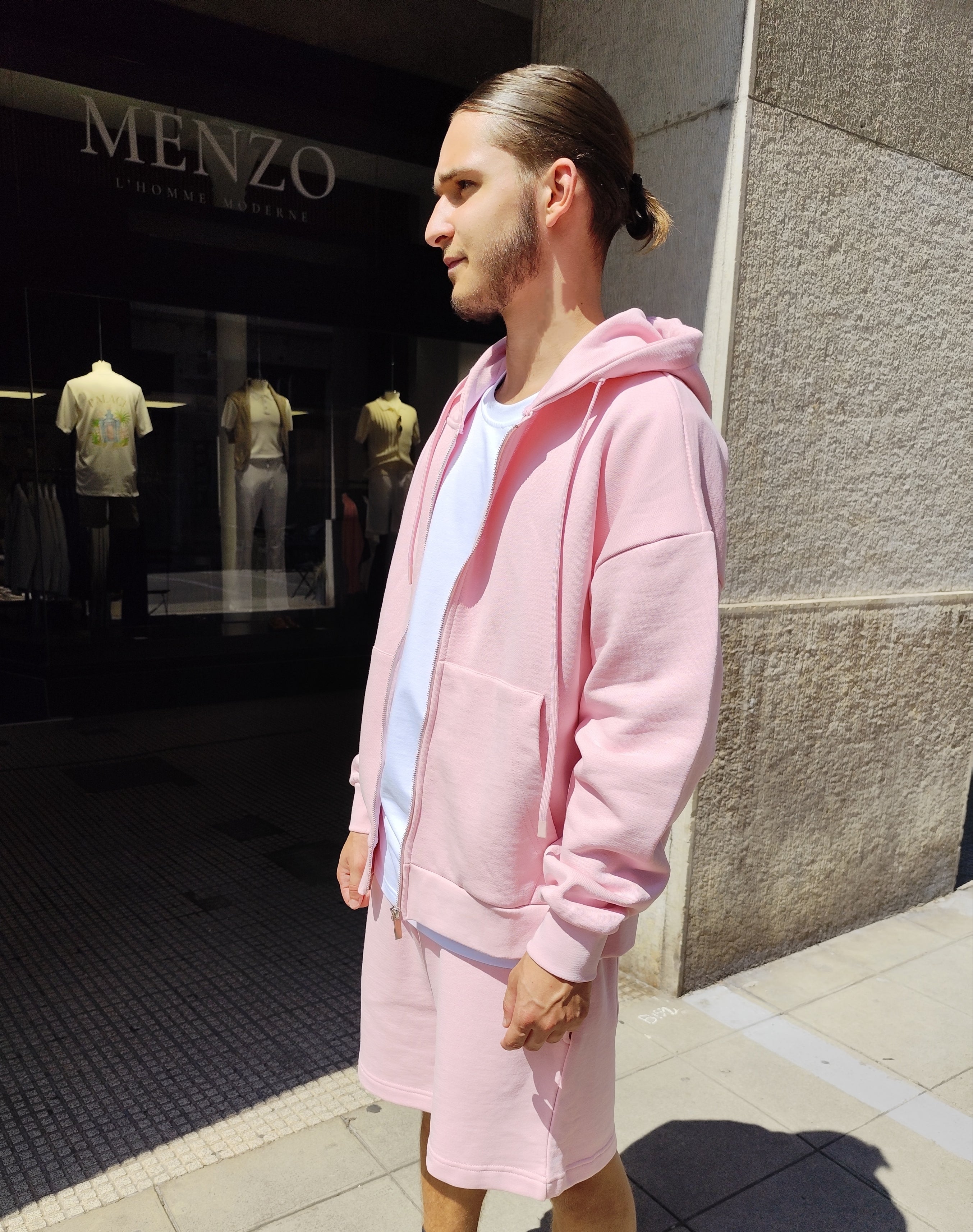 Gilet Capuche Rose ADJ