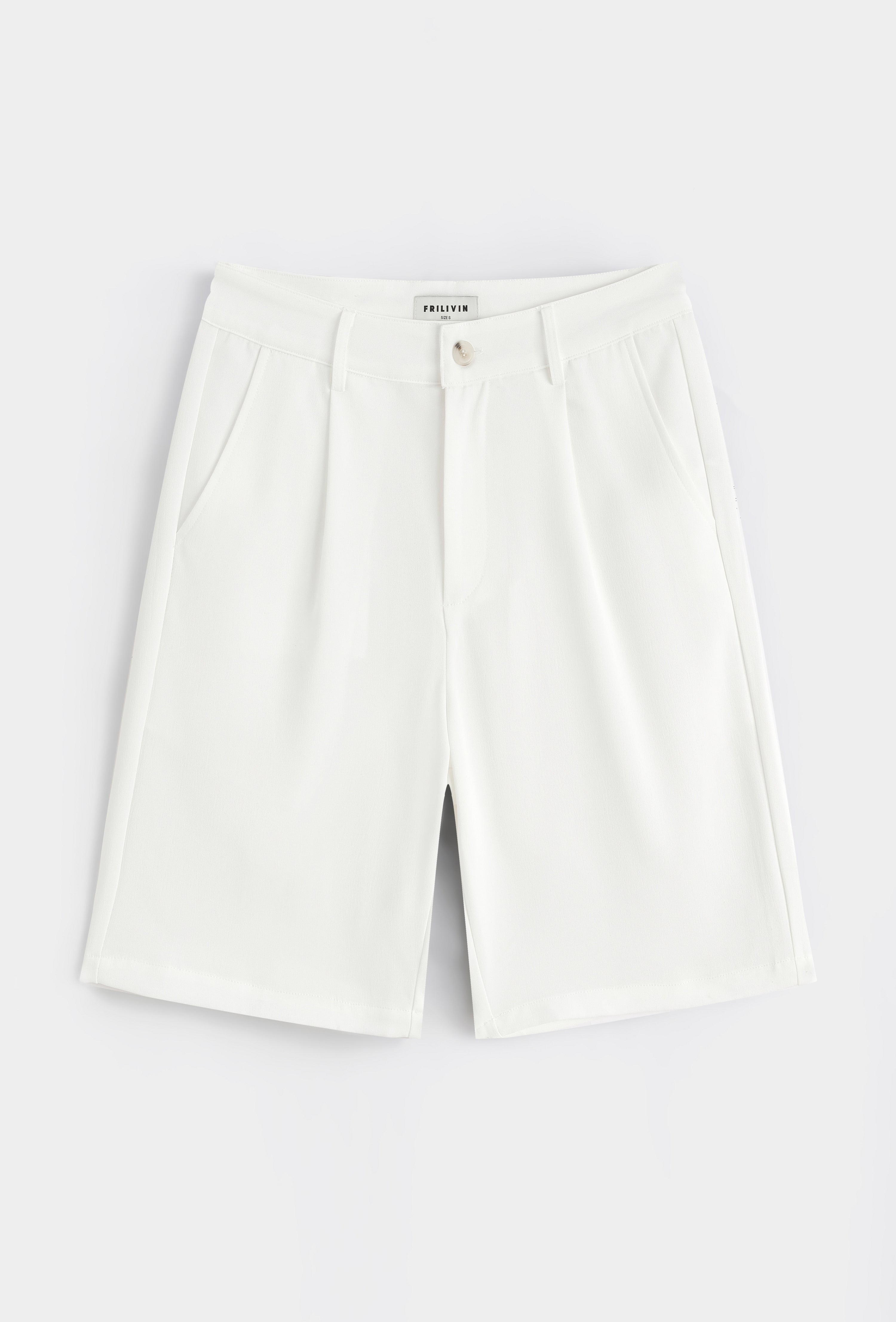 Short Blanc Pince Homme | Short Chic & Décontracté Été