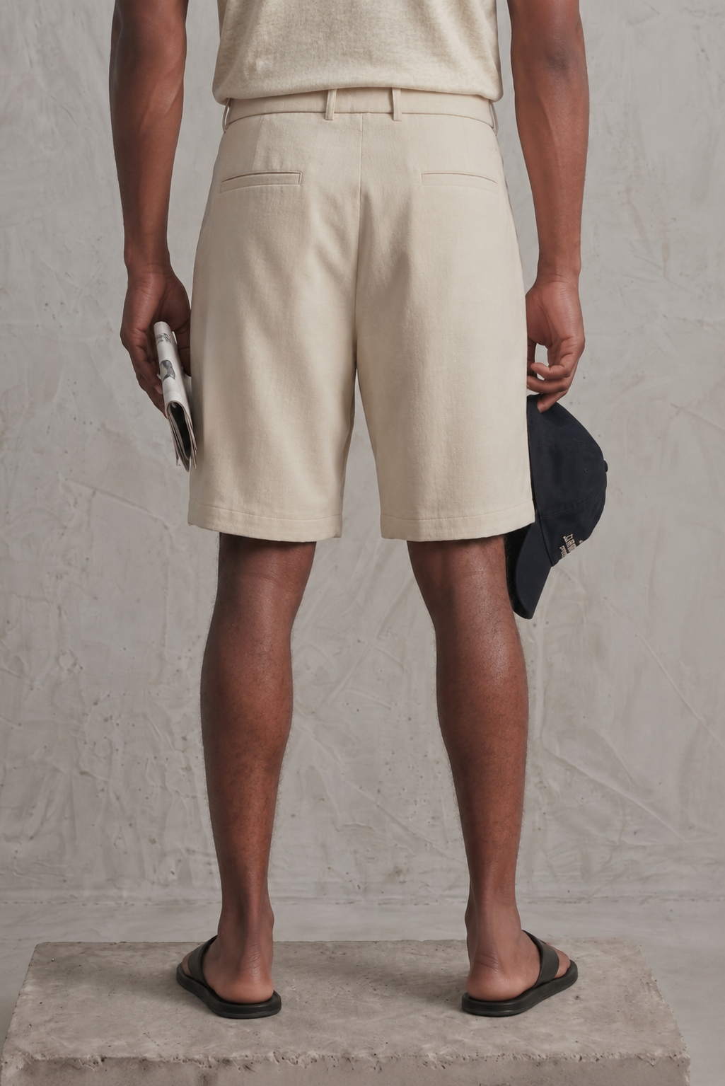 Short homme  beige à pinces – Coupe élégante et confortable
