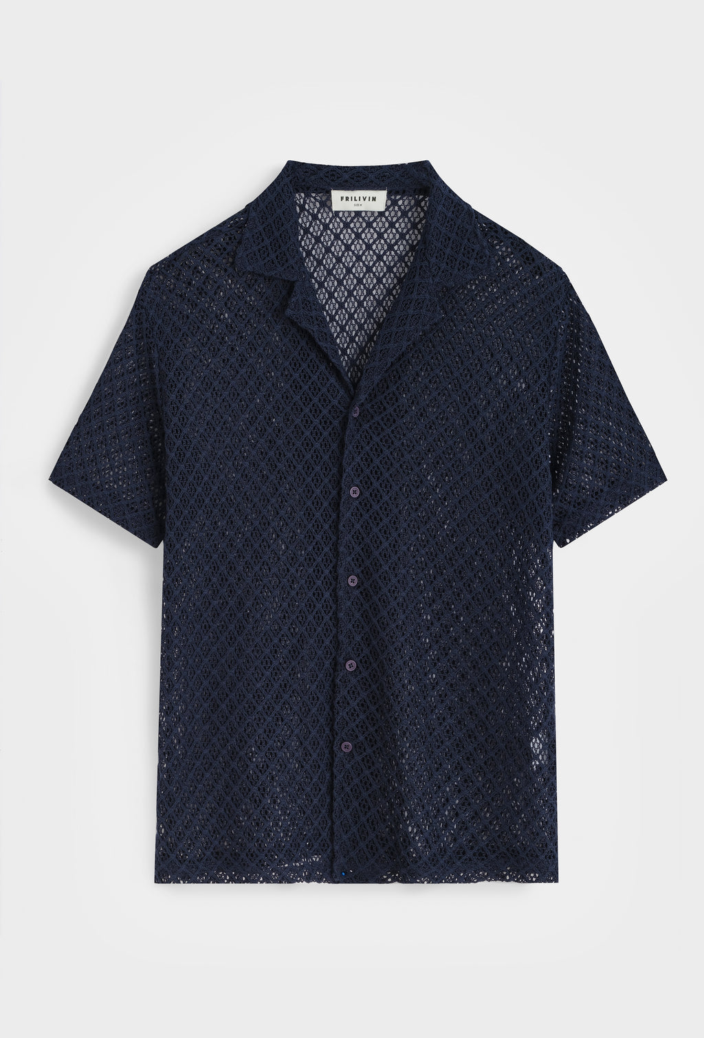 Chemise en crochet - bleu