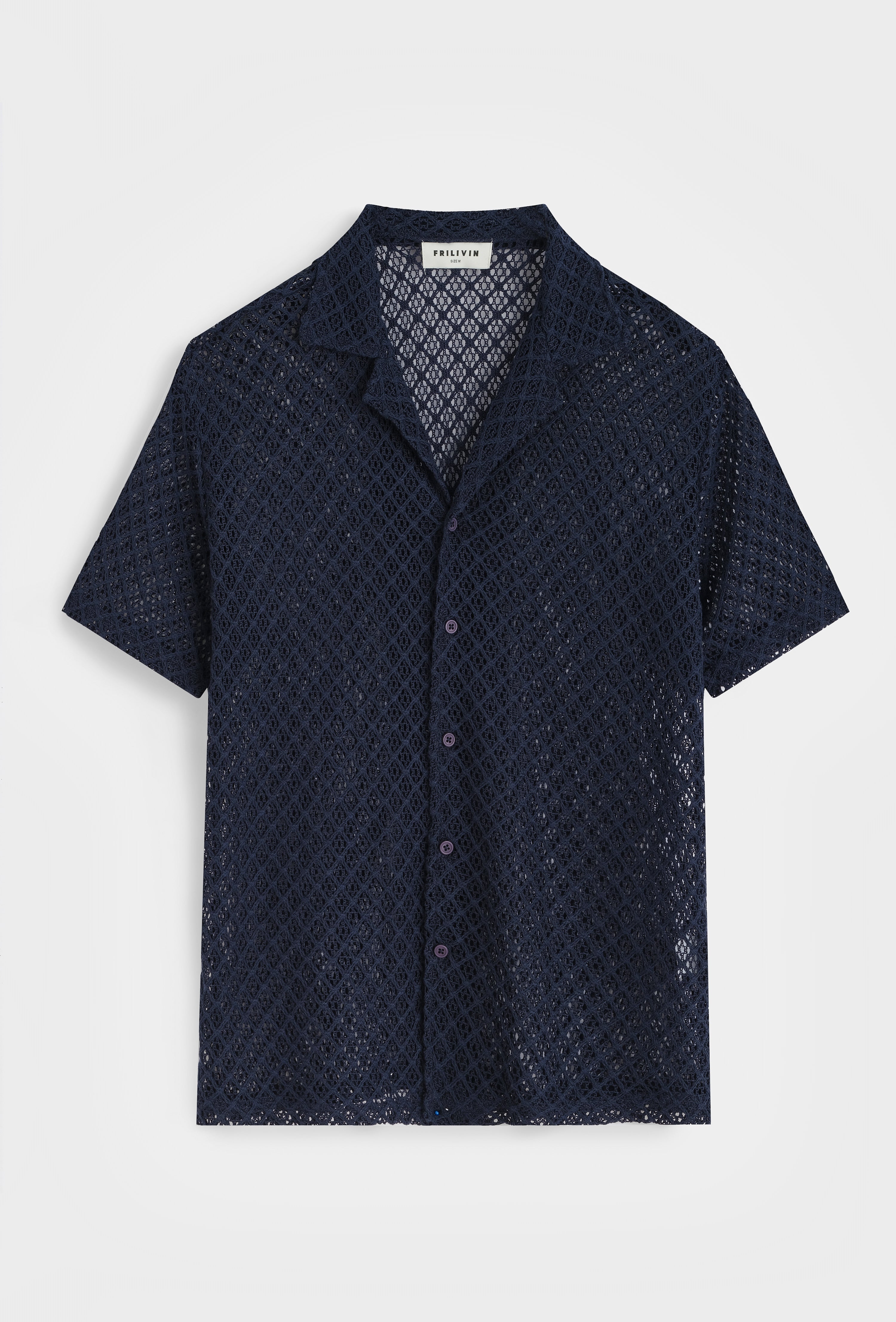 Chemise en crochet - bleu