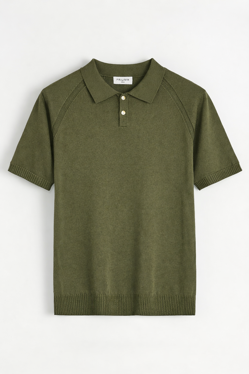 Polo en maille vert olive