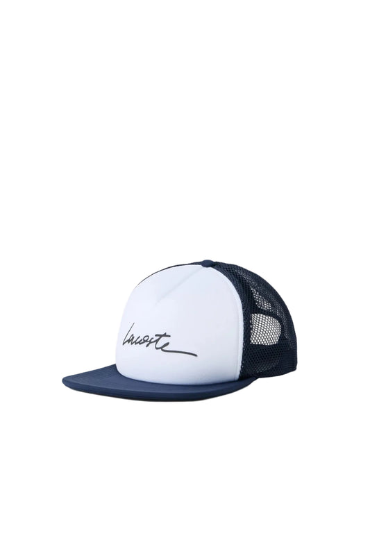 Casquette Trucker Lacoste Bleu Marine & Blanc – Style Urbain Respirant