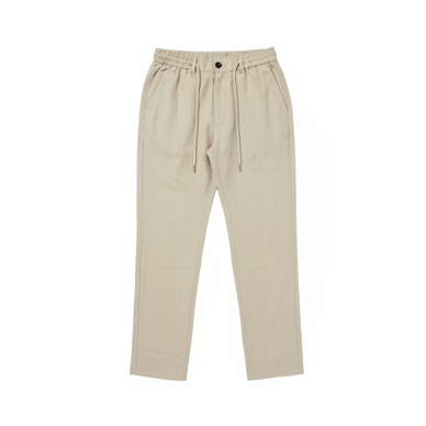 Pantalon Beige en Lin  et Coton Homme – Léger, Respirant et Confortable