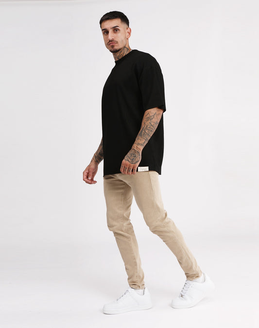 T-shirt Oversize Noir texturé – Homme