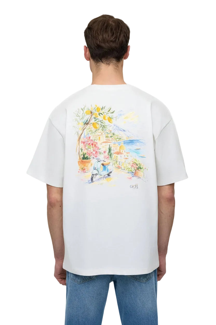 T-shirt Oversize "Italian Summer" – Blanc