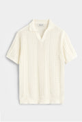 Polo en crochet - écru