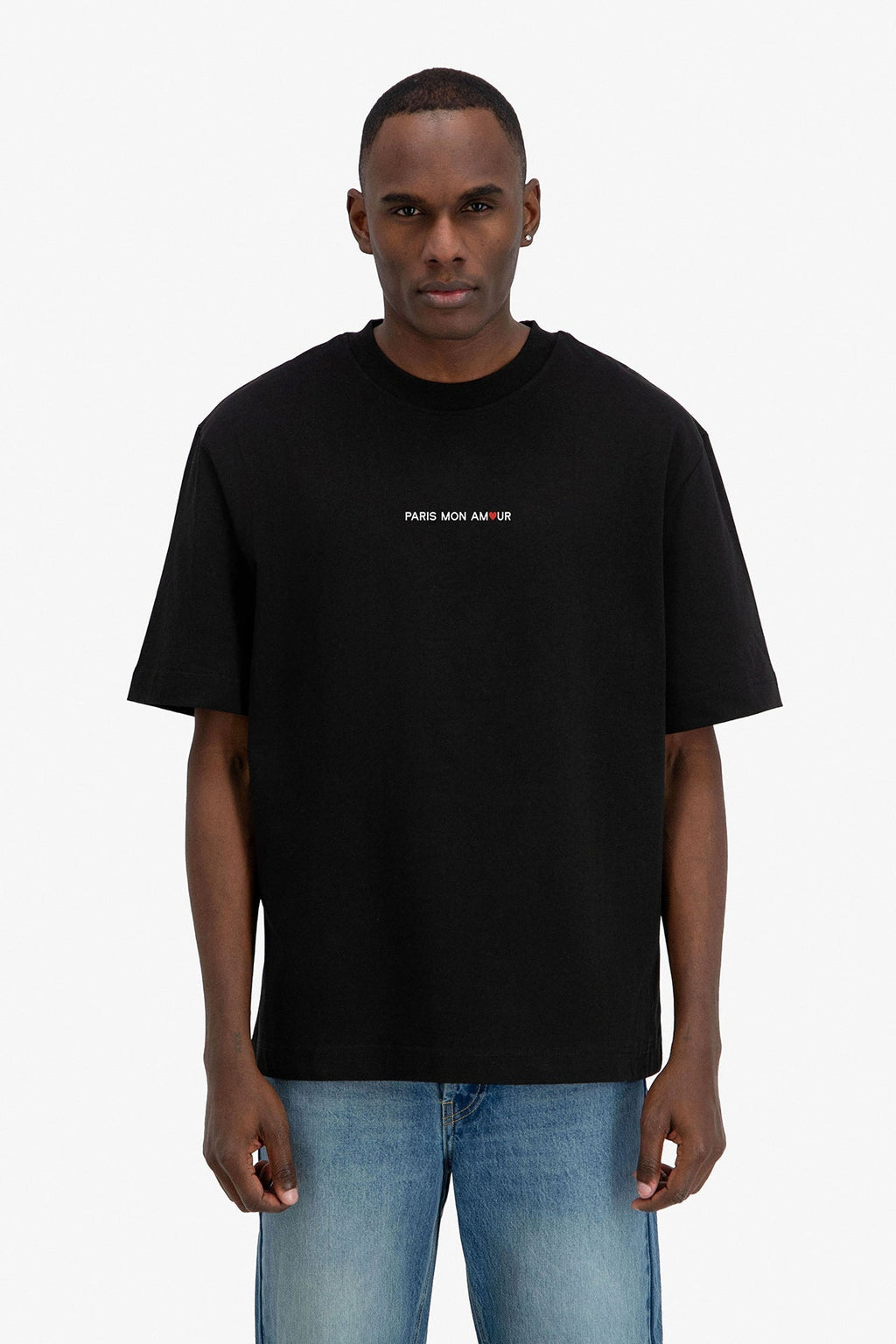Tee-shirt Paris mon amour - noir Menzo